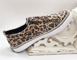 Frayed Leopard Print Sneakers